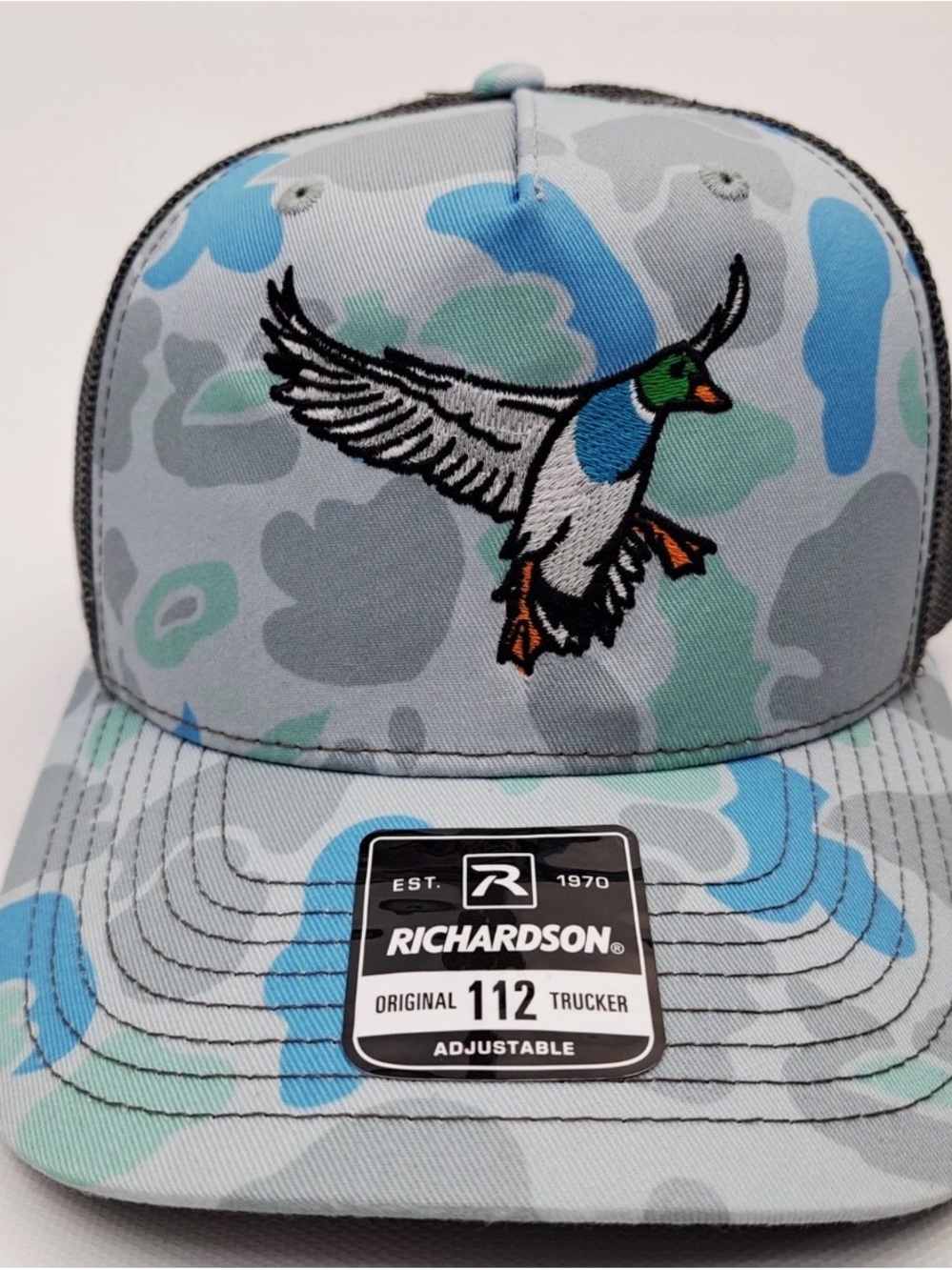 Black Pond Duck Hunting Richardson 112 Mesh Snapback Embroidered Cap Hat